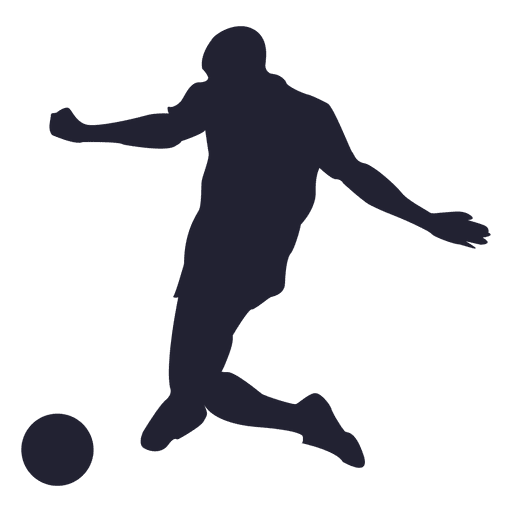 Fußballspieler tritt Ball PNG-Design