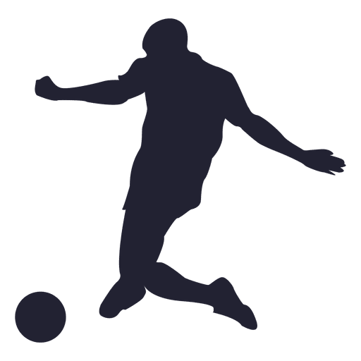 Jogador de futebol chutando bola Desenho PNG