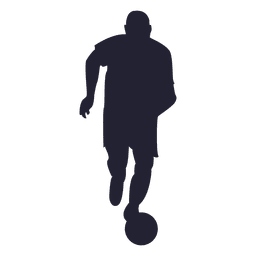 Soccer player running silhouette PNG Design