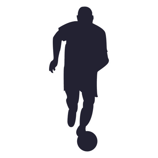 Soccer player running silhouette PNG Design