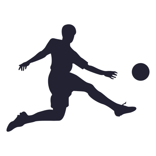Soccer player shooting silhouette