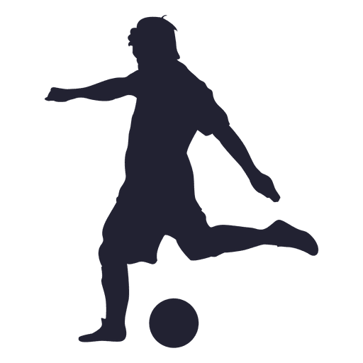 Soccer player shooting silhouette 1 - Transparent PNG & SVG vector file