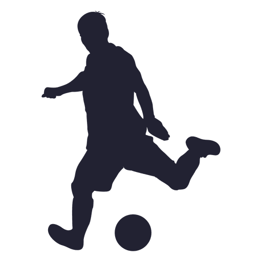 Soccer player shooting silhouette 2 PNG Design