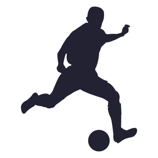 Soccer Player Silhouette Figure PNG Design