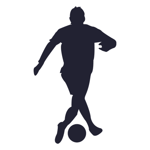 Jogador de futebol, abordando a silhueta - Baixar PNG/SVG Transparente