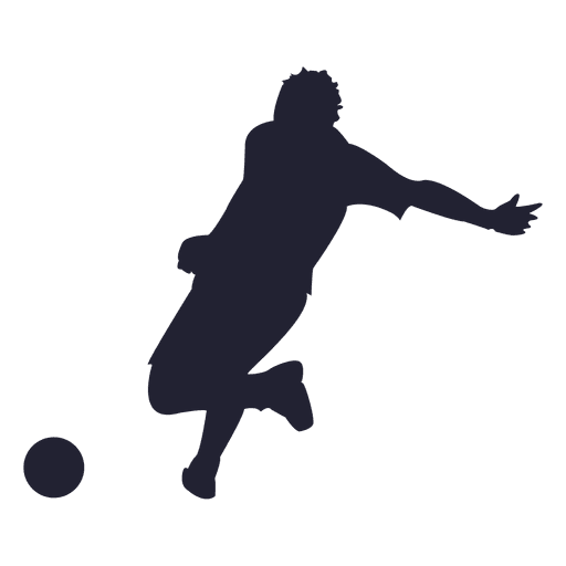 Soccer player taking shot PNG Design