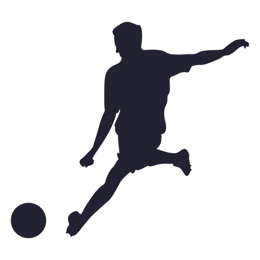 Silueta de tiro de fútbol Diseño PNG