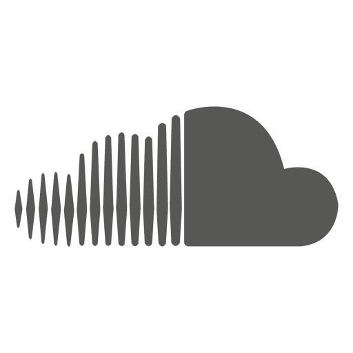Sound cloud icon PNG Design