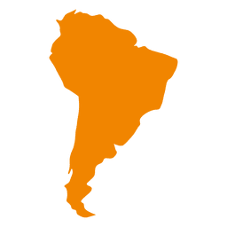 Mapa continental de américa del sur Diseño PNG