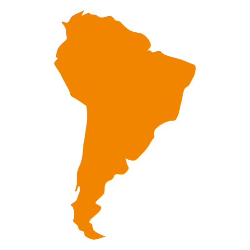 South american continental map PNG Design