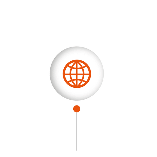 Sphere connect globe infographic PNG Design