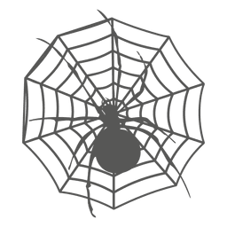 Spider on web silhouette PNG Design