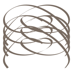 Decoración caligráfica en espiral Diseño PNG