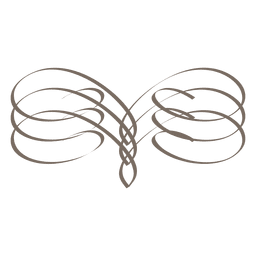 Spiral edge calligraphy ornament PNG Design
