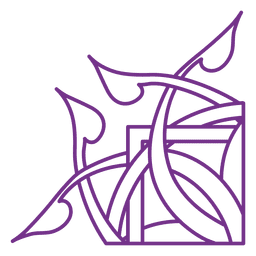 Spiral lines corner PNG Design