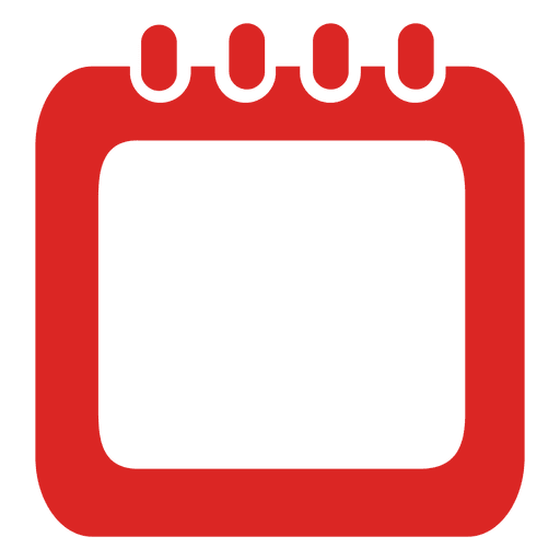 Caja calendario espiral roja Diseño PNG