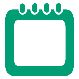 Caixa de calendário em espiral turquesa Desenho PNG