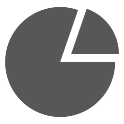 Icono de gráfico circular dividido Diseño PNG