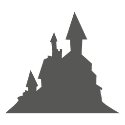 Gruseliges Spukschloss am Berg PNG-Design