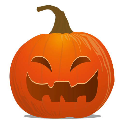 Spooky pumpkin emoticon PNG Design