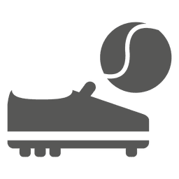Sapata esportiva com ícone de bola Desenho PNG