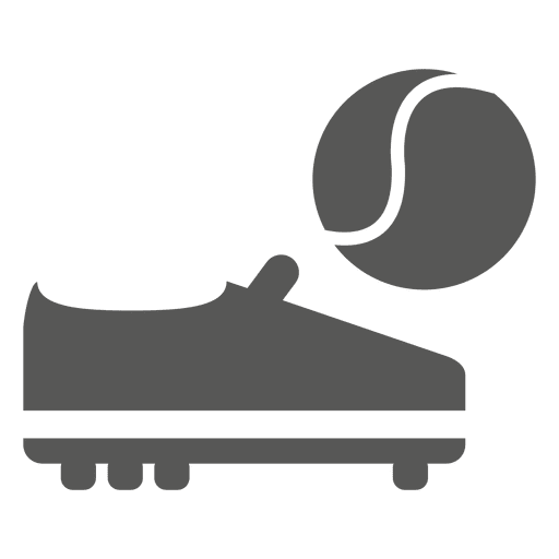 Sport shoe with ball icon PNG Design