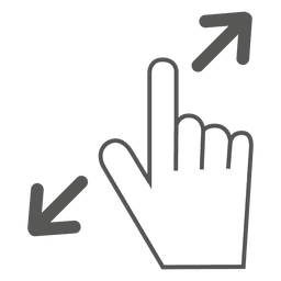Verbreiten Sie das Gesten-Symbol PNG-Design