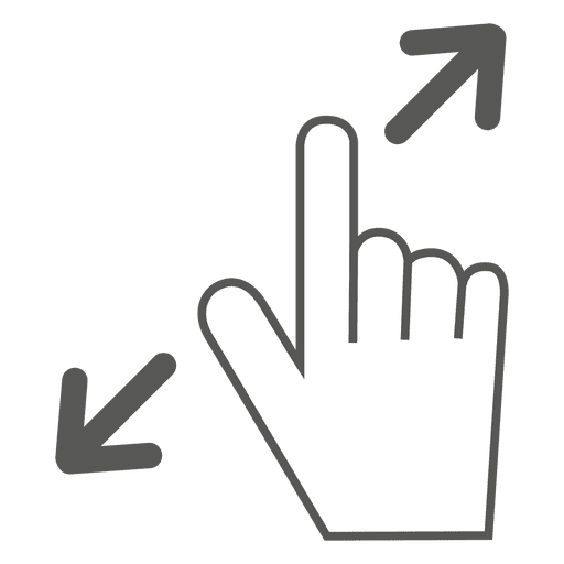 Spread gesture icon