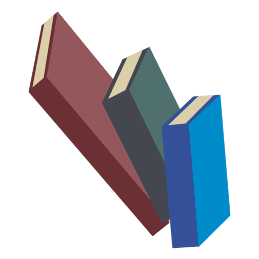 Pila de 3 libros Diseño PNG