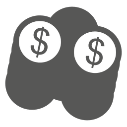 Ícone de pilha de moedas de dólar Desenho PNG