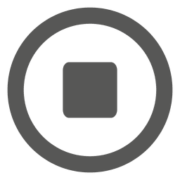 Ícone de parada de mídia plana Desenho PNG