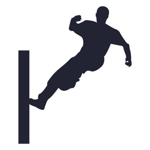 Street jumping silhouette PNG Design