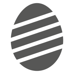 Icono de huevo de Pascua rayado Transparent PNG