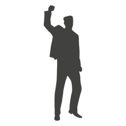 Erfolgsfeier Silhouette PNG-Design