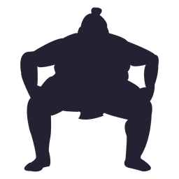 Sumo fighter silhouette PNG Design