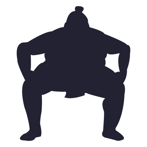 Silueta de luchador de sumo Diseño PNG