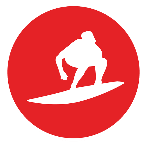 Ícone de círculo de surf Desenho PNG