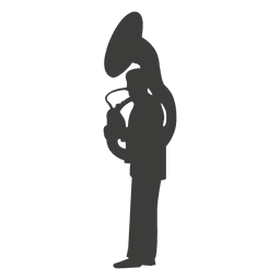 Suzzaphone musician silhouette PNG Design
