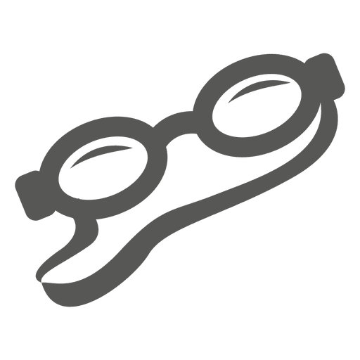 Ícone plano de óculos de natação Desenho PNG