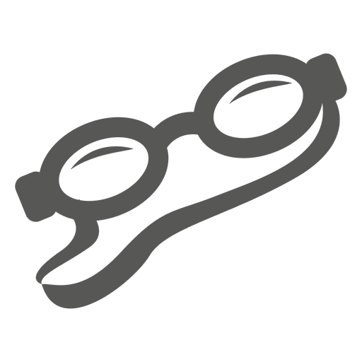 Icono plano de gafas de natación Diseño PNG