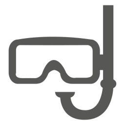 Icono de máscara y snorkel de natación Diseño PNG