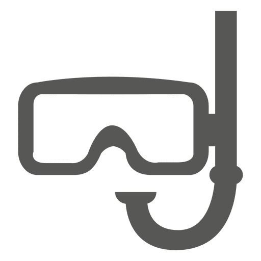 Swimming mask and snorkel icon