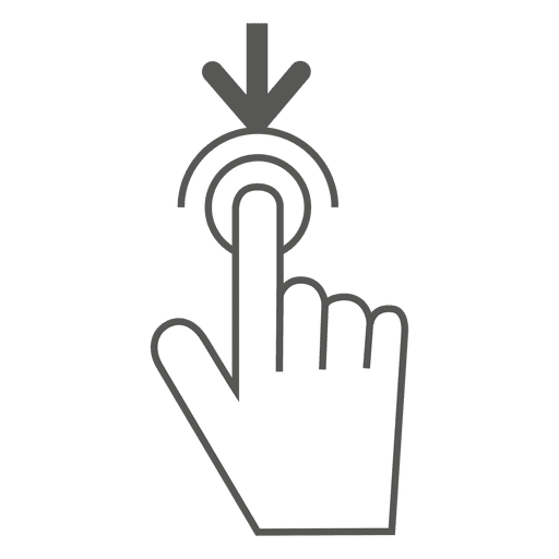 Deslizar hacia abajo el icono de gesto Diseño PNG