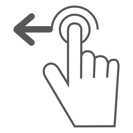 Deslizar el icono de gesto hacia la izquierda Diseño PNG