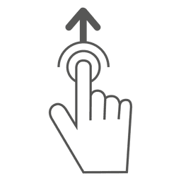Ícone de gesto de deslizar para cima Desenho PNG