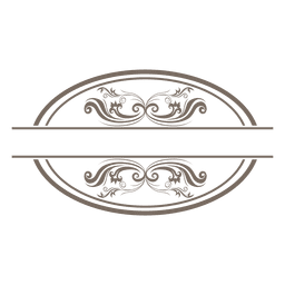 Wirbelnde Kurven verzierten Rahmen PNG-Design