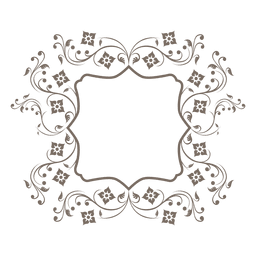 Marco elíptico floral giratorio Diseño PNG