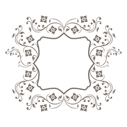 Swirling floral elliptical frame PNG Design Transparent PNG