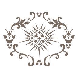 Decoração de floreio redondo Desenho PNG