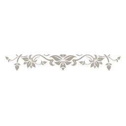 Swirly floral divider 7 PNG Design